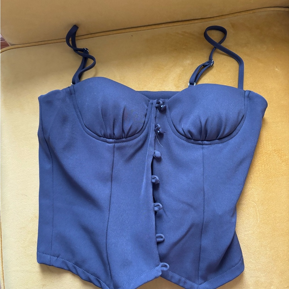 Princess Polly Navy Crop Top